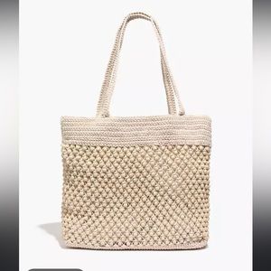 Madewell. NEW! The beaded crochet tote bag.